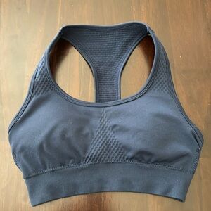 Alphalete tuxedo blue sports bra